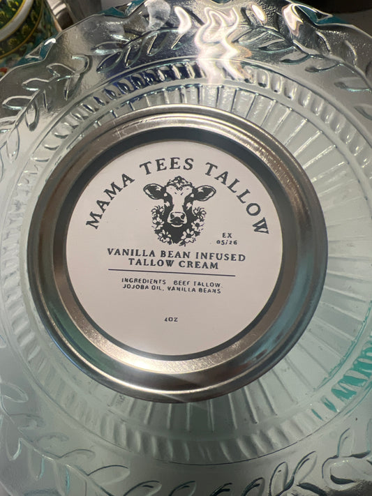 Vanilla Bean infused tallow cream