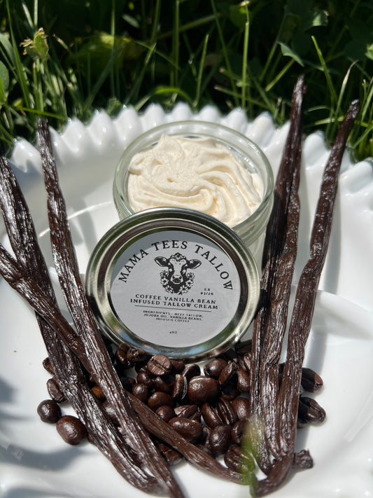 Coffee and Vanilla Bean infused Tallow Cream